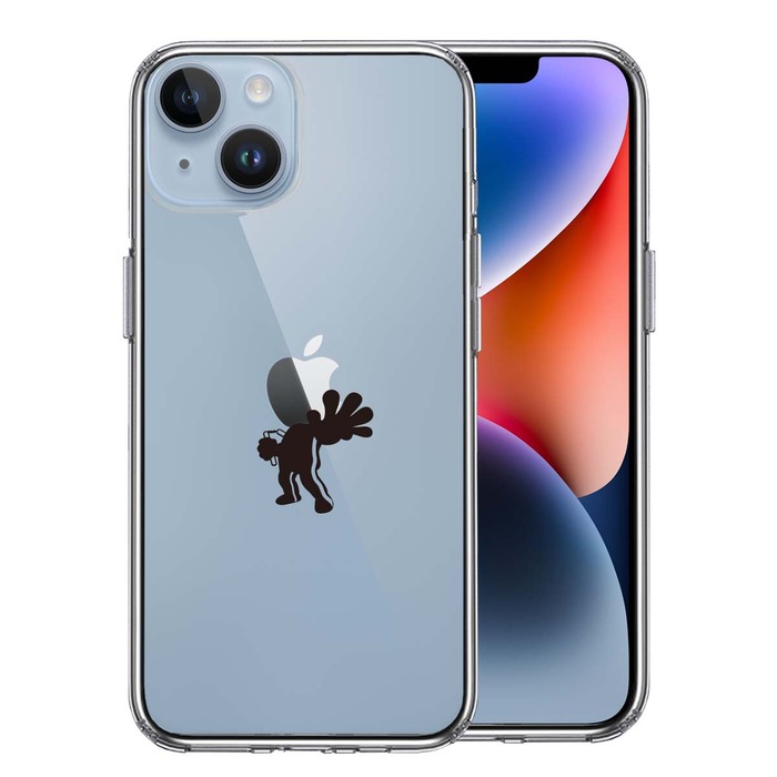 iPhone14 ケース クリア 映画パロディ 天才 格闘家 2 スマホケース 側面ソフト 背面ハード ハイブリッド -0