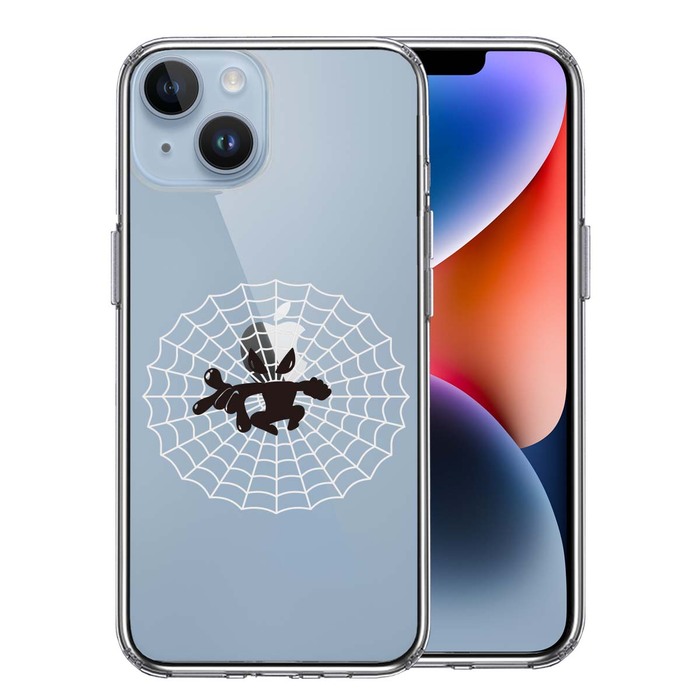 iPhone14 ケース クリア 映画パロディ 蜘蛛男 2 スマホケース 側面ソフト 背面ハード ハイブリッド -0