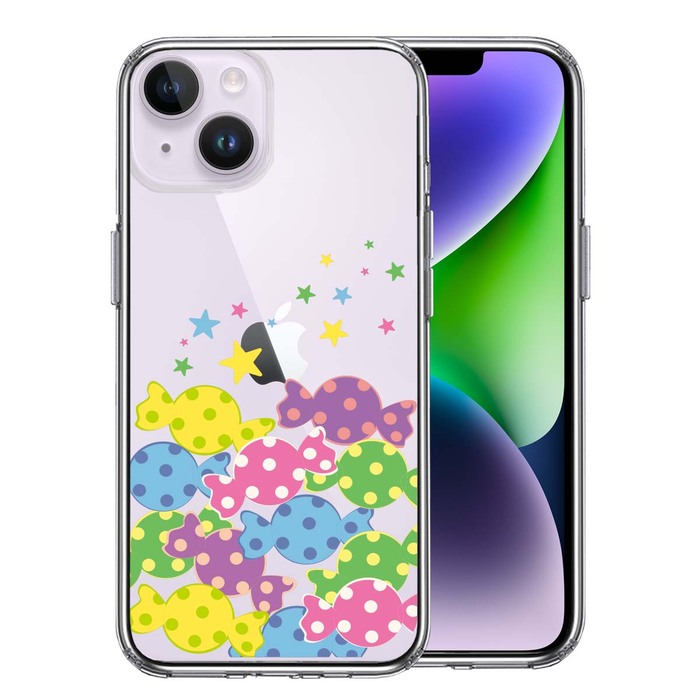 iPhone14 ケース クリア キャンディ 2 スマホケース 側面ソフト 背面ハード ハイブリッド -0