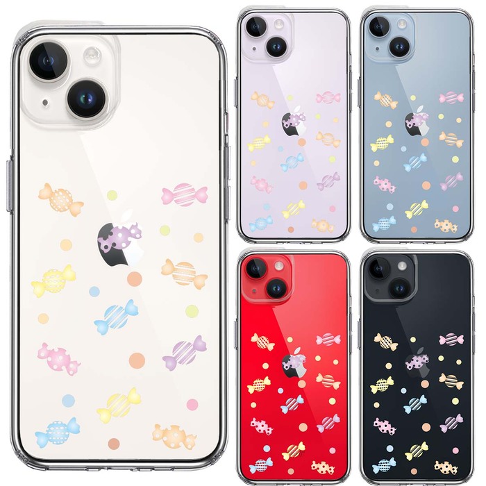 iPhone14 ケース クリア キャンディ スマホケース 側面ソフト 背面ハード ハイブリッド -1