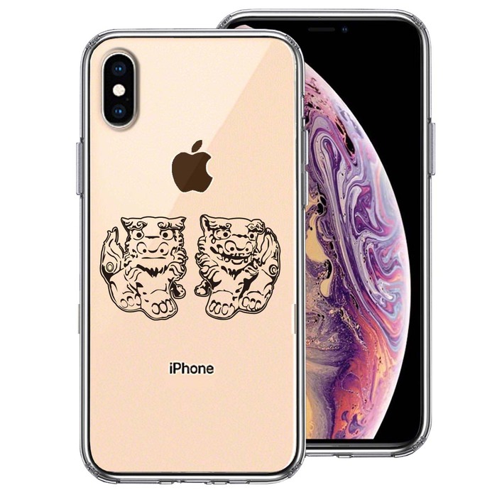 iPhoneX case iPhoneXS case clear si-sa- Okinawa smartphone case side soft the back side hard hybrid -0