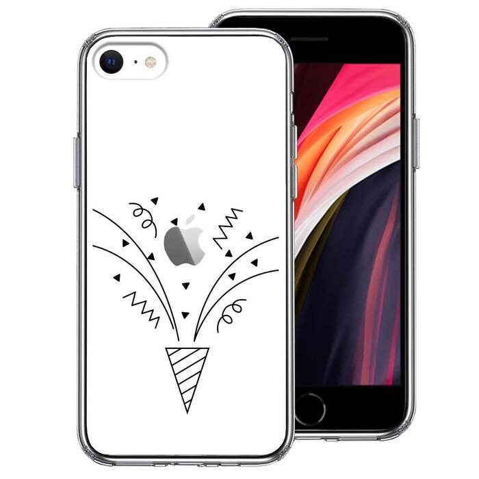 iPhoneSE ケース 第3世代 第2世代 クリア クラッカー スマホケース 側面ソフト 背面ハード ハイブリッド -0