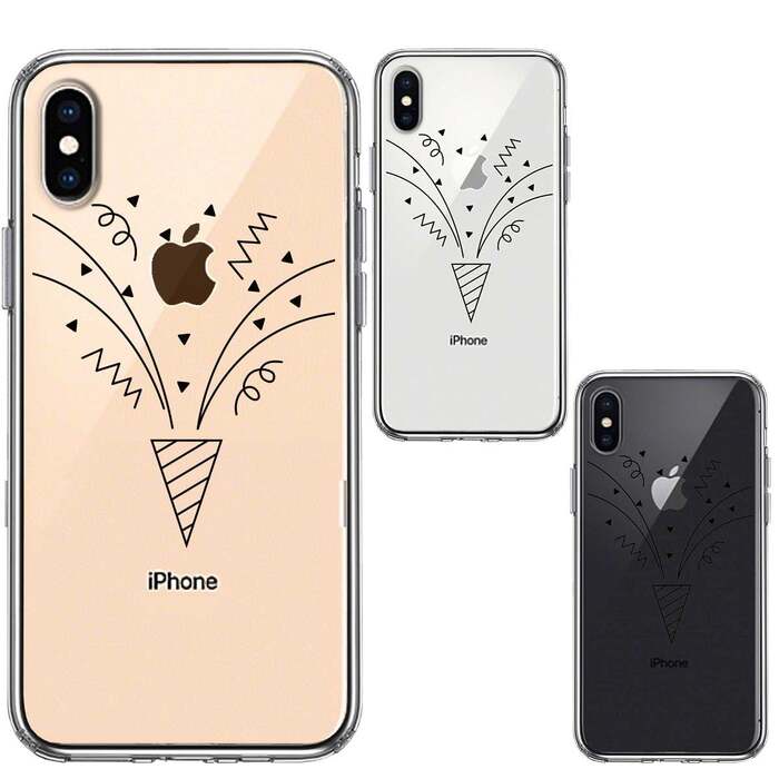 iPhoneX case iPhoneXS case clear cracker smartphone case side soft the back side hard hybrid -1
