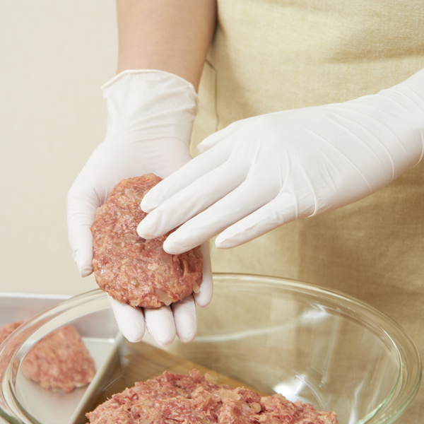 ニトリル極うす手袋100枚粉なしMサイズホワイト 2個セット-1