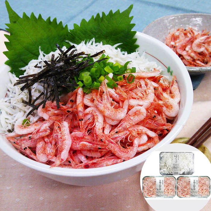 静岡 石原水産 駿河湾産 釜揚げ桜えび＆しらす釜揚げ桜えび80g×2 ゆでしらす130g 二重包装可-0