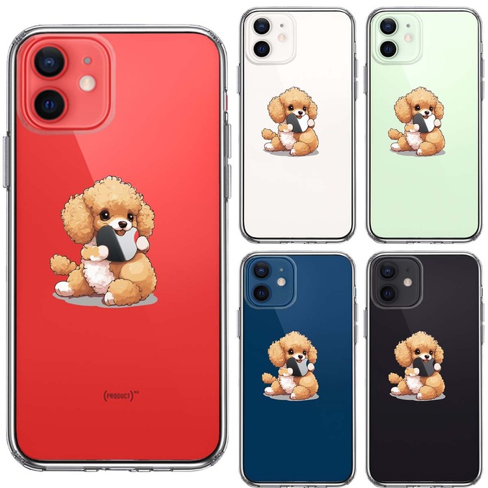 iPhone12mini case clear toy poodle apple .... smartphone case side soft the back side hard hybrid -1