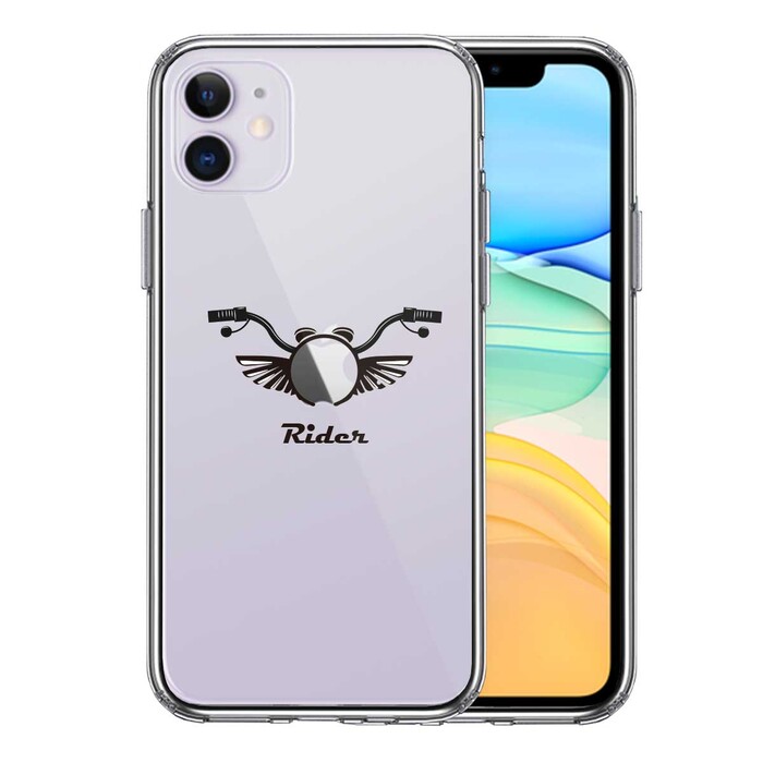 iPhone11 case clear rider motorcycle smartphone case side soft the back side hard hybrid -0