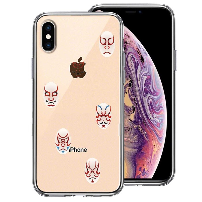 iPhoneX case iPhoneXS case clear kabuki . taking .... smartphone case side soft the back side hard hybrid -0