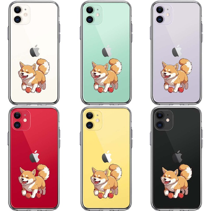 iPhone11 ケース クリア わんこ 柴犬 2 スマホケース 側面ソフト 背面ハード ハイブリッド -1