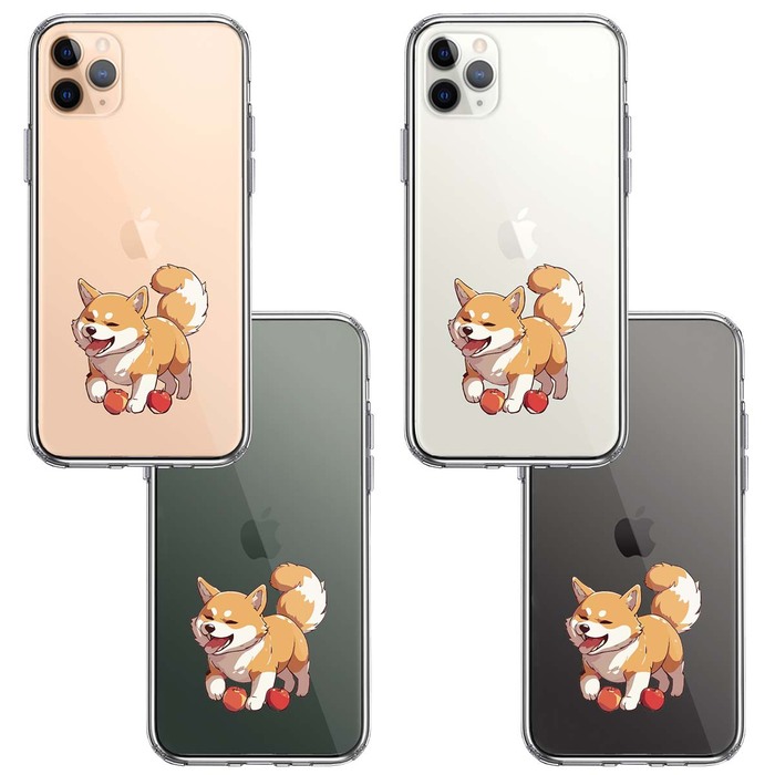 iPhone11pro ケース クリア わんこ 柴犬 2 スマホケース 側面ソフト 背面ハード ハイブリッド -1