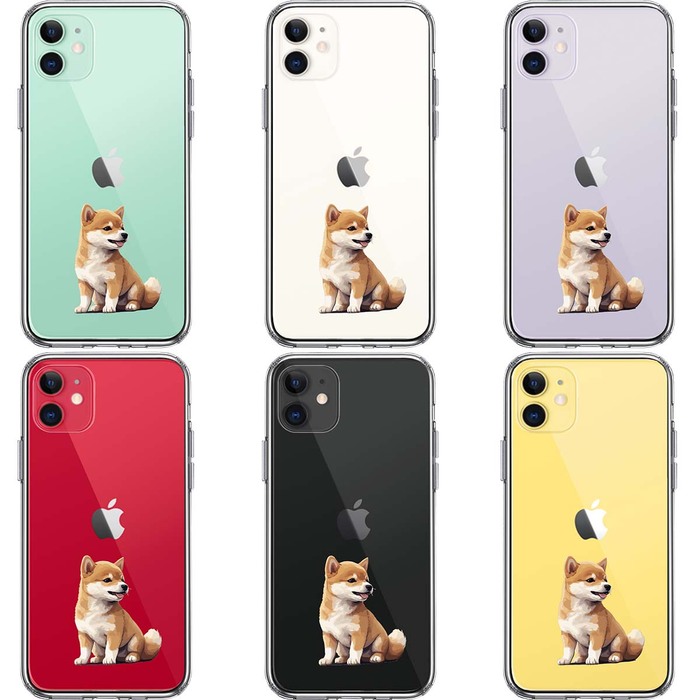 iPhone11 ケース クリア わんこ 柴犬 パピー スマホケース 側面ソフト 背面ハード ハイブリッド -1