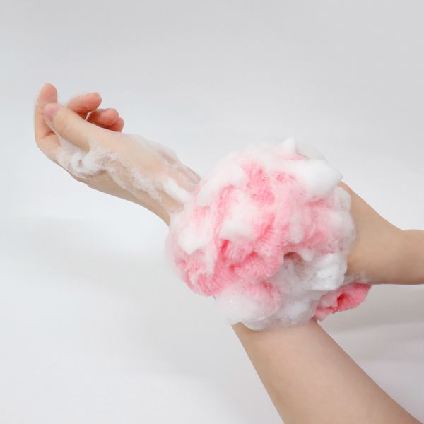 すご泡IVナイロンタオルふつうピンク 5個セット-3