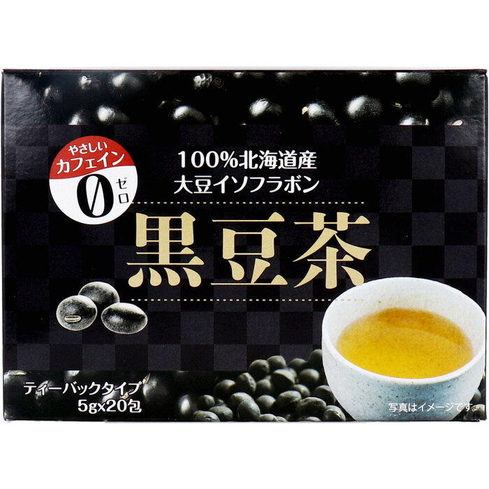 100% Hokkaido production large legume isoflabon black soybean tea 5g×20. go in 5 piece set -1