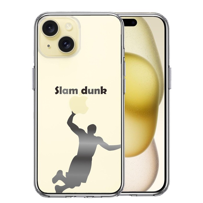 iPhone15Plus ケース クリア バスケットボール スラムダンク スマホケース 側面ソフト 背面ハード ハイブリッド -0