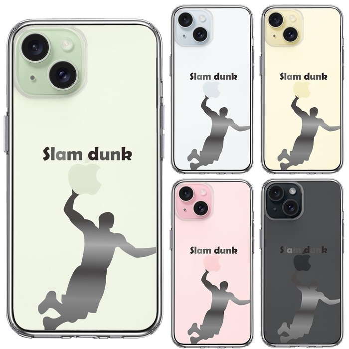 iPhone15Plus ケース クリア バスケットボール スラムダンク スマホケース 側面ソフト 背面ハード ハイブリッド -1