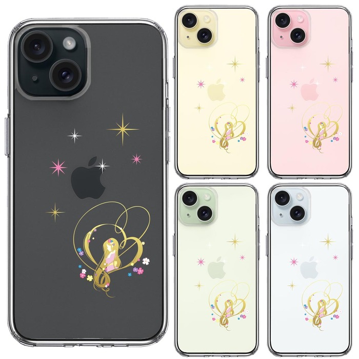 iPhone15Plus ケース クリア ラプンツェル 星 スマホケース 側面ソフト 背面ハード ハイブリッド -1