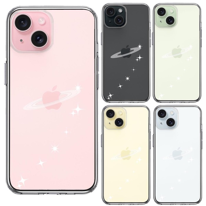 iPhone15 ケース クリア 天の川 流れ星 スマホケース 側面ソフト 背面ハード ハイブリッド -1