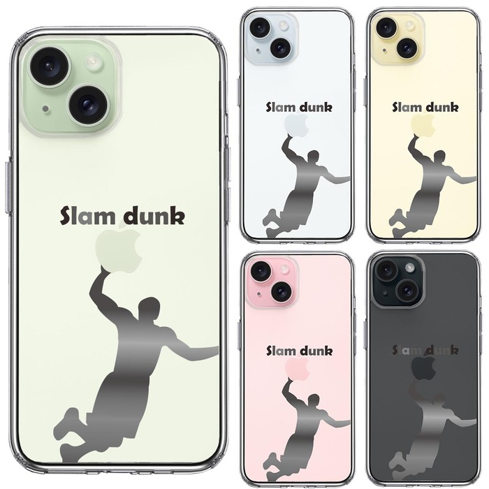 iPhone15 ケース クリア バスケットボール スラムダンク スマホケース 側面ソフト 背面ハード ハイブリッド -1