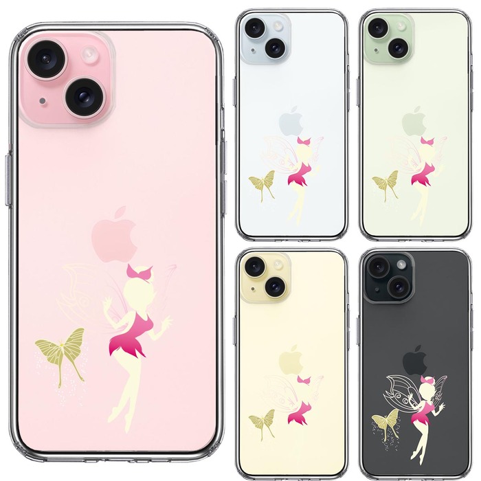 iPhone15Plus ケース クリア ピーターパン 妖精 3 スマホケース 側面ソフト 背面ハード ハイブリッド -1