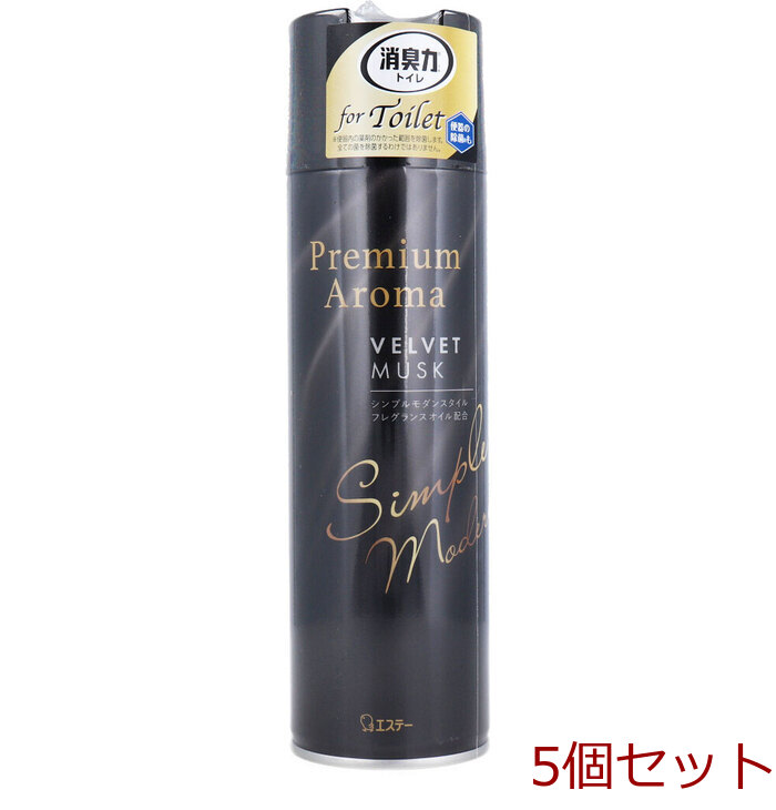 トイレの消臭力 Premium Aroma プレミアムアロマ スプレー ベルベットムスク 365mL 5個セット-0