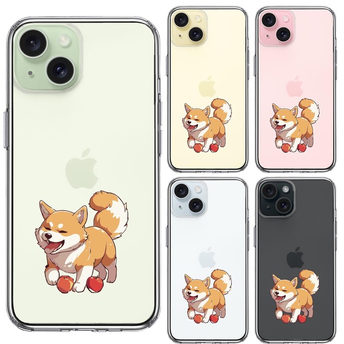 iPhone15 ケース クリア わんこ 柴犬 2 スマホケース 側面ソフト 背面ハード ハイブリッド -1