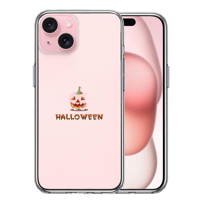 iPhone15 ケース クリア Hapyy Halloween ハロウィン 1 スマホケース 側面ソフト 背面ハード ハイブリッド -0