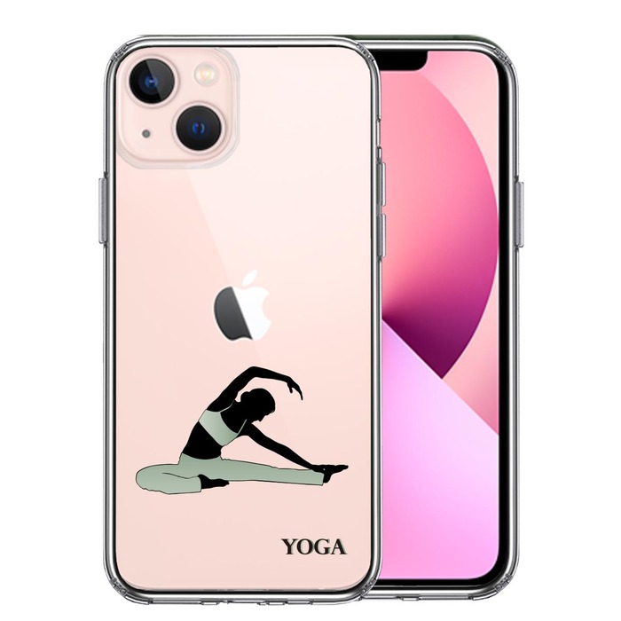 iPhone13mini ケース クリア ヨガ YOGA スマホケース 側面ソフト 背面ハード ハイブリッド -0