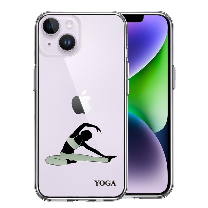 iPhone14Plus ケース クリア ヨガ YOGA スマホケース 側面ソフト 背面ハード ハイブリッド -0