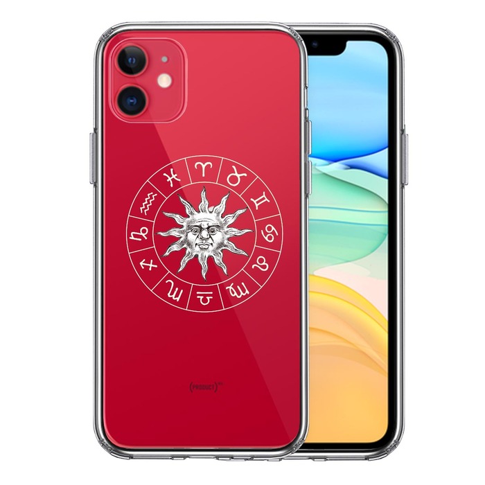 iPhone11 ケース クリア 12星座 シンボル スマホケース 側面ソフト 背面ハード ハイブリッド -0