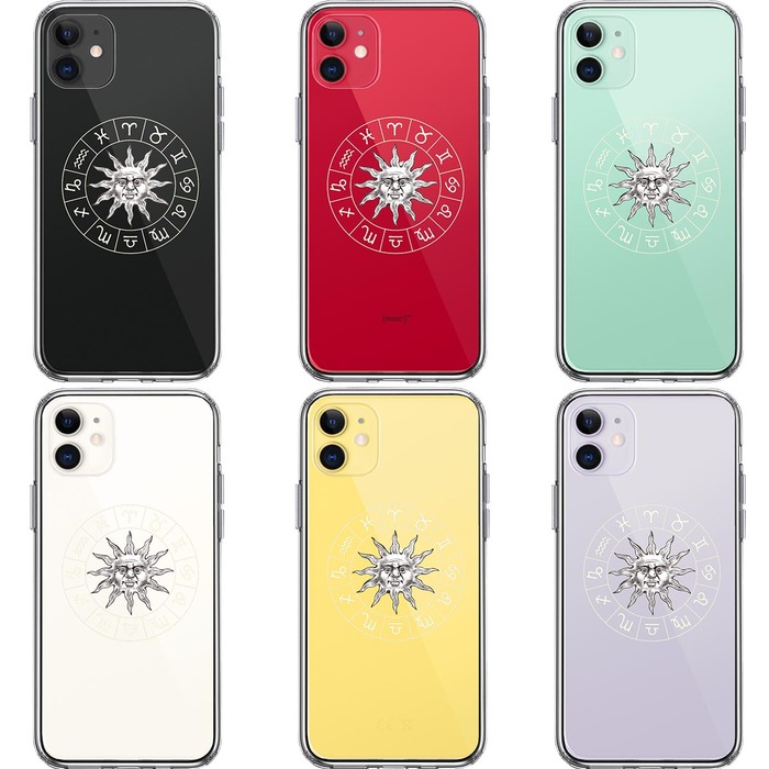 iPhone11 ケース クリア 12星座 シンボル スマホケース 側面ソフト 背面ハード ハイブリッド -1