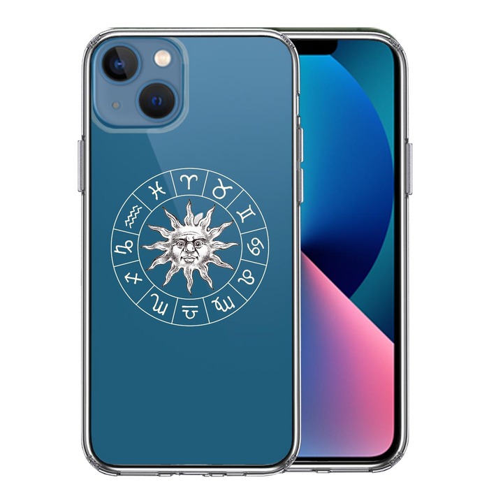 iPhone13 ケース クリア 12星座 シンボル スマホケース 側面ソフト 背面ハード ハイブリッド -0