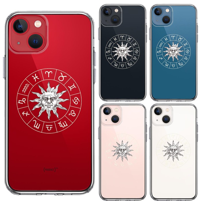iPhone13 ケース クリア 12星座 シンボル スマホケース 側面ソフト 背面ハード ハイブリッド -1