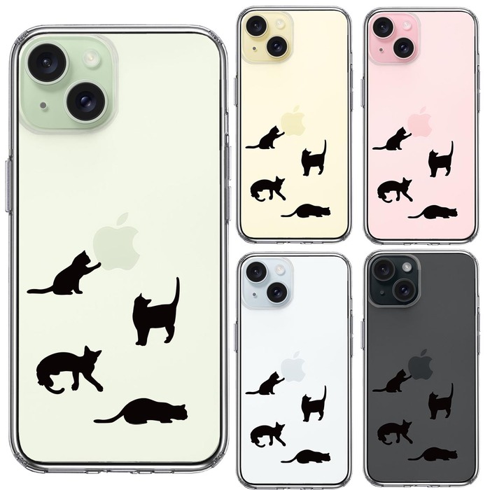 iPhone15 ケース クリア 陽だまりのにゃんこ ねこ 猫 スマホケース 側面ソフト 背面ハード ハイブリッド -1