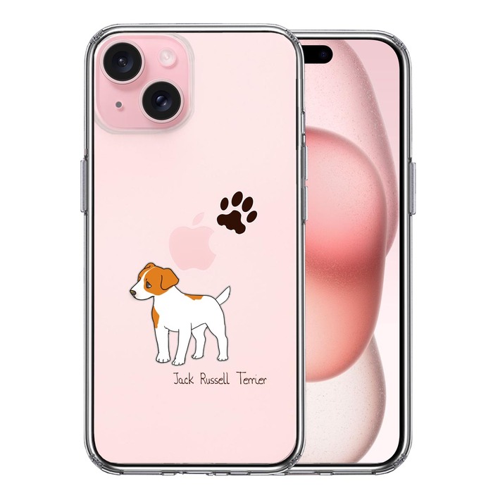 iPhone15Plus ケース クリア ジャックラッセルテリア 1 スマホケース 側面ソフト 背面ハード ハイブリッド -0