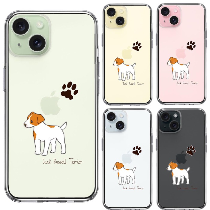 iPhone15Plus ケース クリア ジャックラッセルテリア 1 スマホケース 側面ソフト 背面ハード ハイブリッド -1
