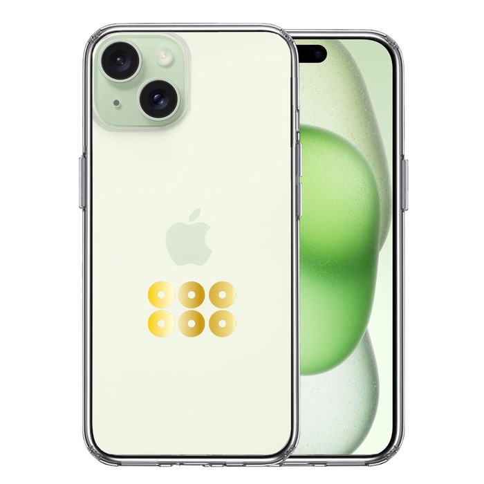 iPhone15Plus ケース クリア 真田 幸村 信繁 六文銭 2 スマホケース 側面ソフト 背面ハード ハイブリッド -0