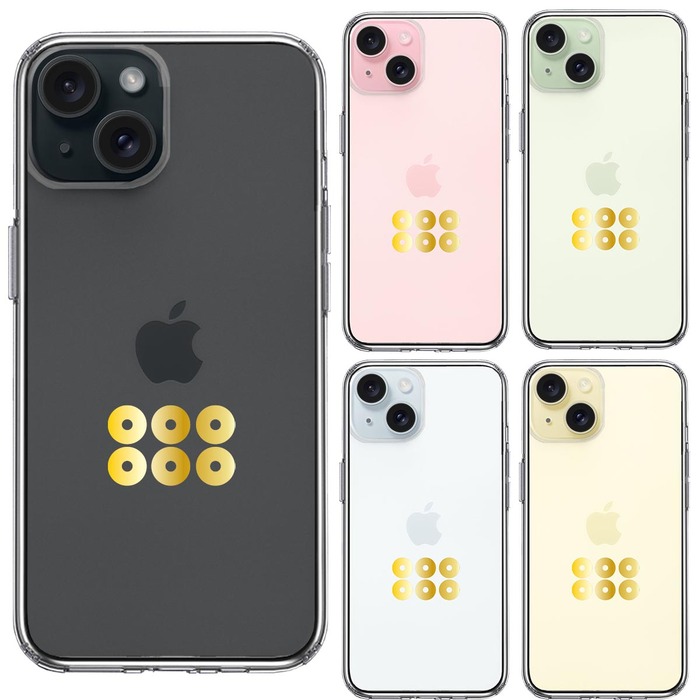 iPhone15Plus ケース クリア 真田 幸村 信繁 六文銭 2 スマホケース 側面ソフト 背面ハード ハイブリッド -1
