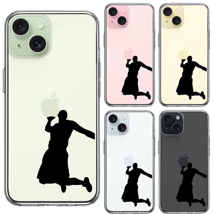 iPhone15 ケース クリア バスケットボール ダンクシュート２ スマホケース 側面ソフト 背面ハード ハイブリッド -1