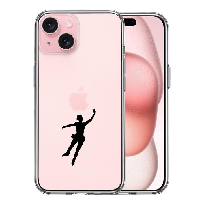 iPhone15 ケース クリア フィギアスケート 女子 スマホケース 側面ソフト 背面ハード ハイブリッド -0