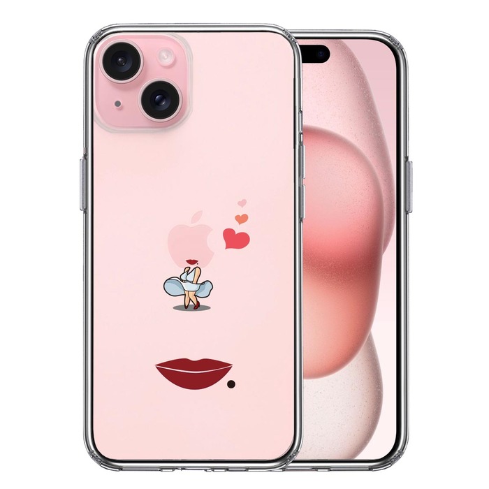 iPhone15Plus ケース クリア セクシー女優 スマホケース 側面ソフト 背面ハード ハイブリッド -0