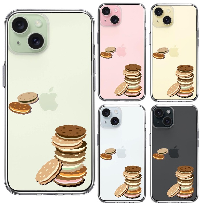 iPhone15Plus ケース クリア ビスケット スマホケース 側面ソフト 背面ハード ハイブリッド -1