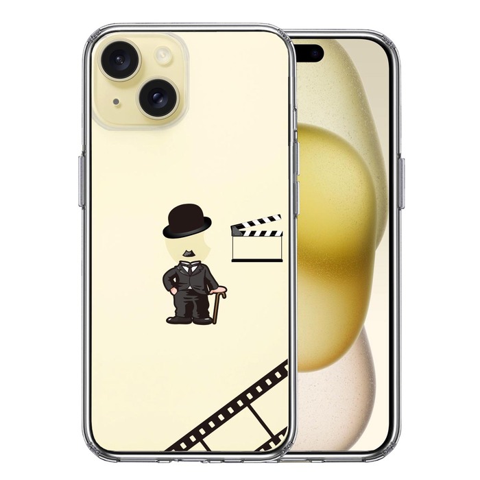 iPhone15 ケース クリア 映画パロディ コメディアン