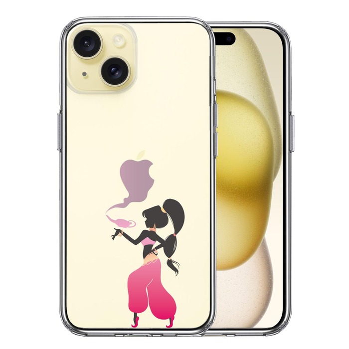 iPhone15 ケース クリア アラジン ピンク スマホケース 側面ソフト 背面ハード ハイブリッド -0