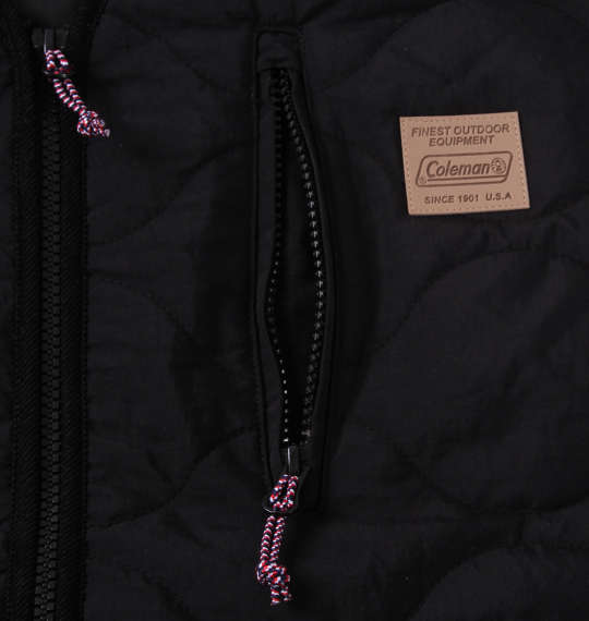 大きいサイズ Coleman フルダルナイロンリップキルトジャケット 3L 4L 5L 6L 8L MC333902-16093 ブラック ラッピング可-5