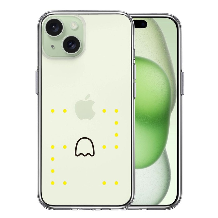 iPhone15 ケース クリア おばけ スマホケース 側面ソフト 背面ハード ハイブリッド -0