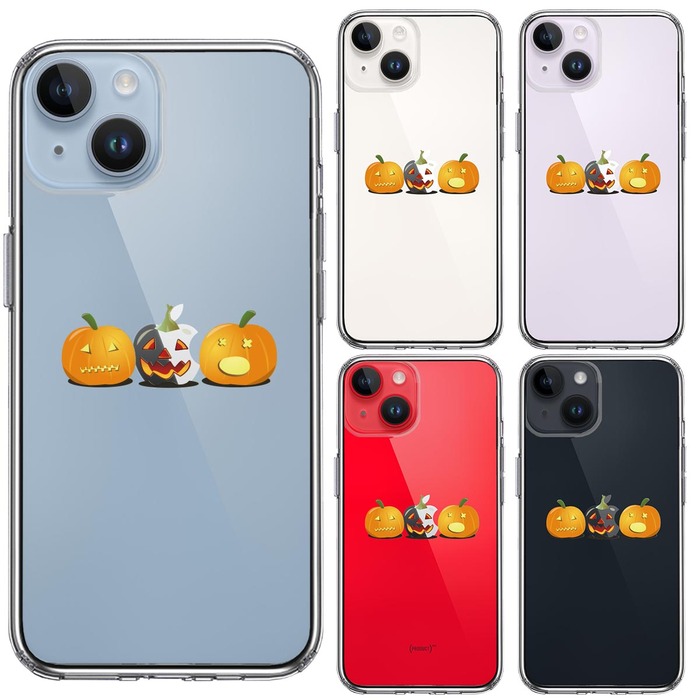 iPhone14Plus ケース クリア Hapyy Halloween ハロウィン 2 スマホケース 側面ソフト 背面ハード ハイブリッド -1