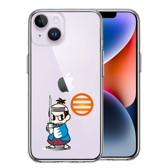 iPhone14Plus ケース クリア 侍 新撰組 新選組 近藤 スマホケース 側面ソフト 背面ハード ハイブリッド -0