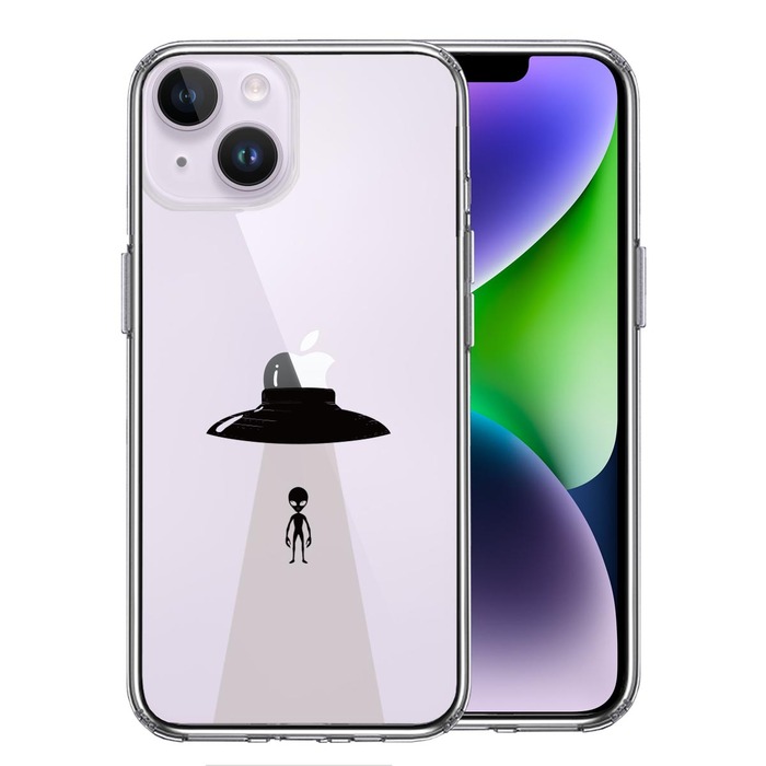 iPhone14Plus ケース クリア UFO 帰艦 スマホケース 側面ソフト 背面ハード ハイブリッド -0