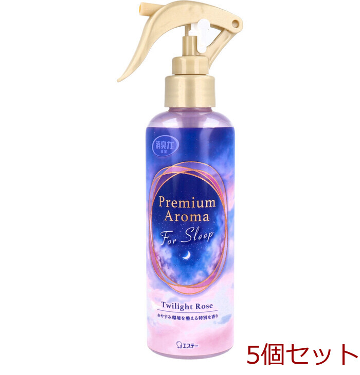 お部屋の消臭力 Premium Aroma For Sleep ミスト トワイライトローズ 165mL 5個セット-0