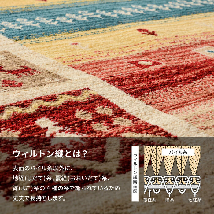 ラグ ウィルトン織ラグ 約160×225cm トルコ製 RAKKAS ラッカス グレイズ-3